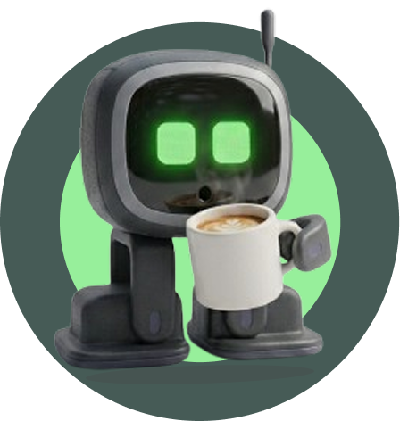 Robot with coffee
